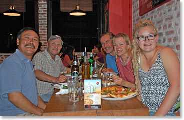 Sellers, Ang Temba was joined by Wally Berg at Fire and Ice for dinner