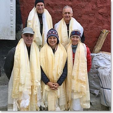 Berg Adventures team was the first foreigners to enter the Gompa after the reconstruction for a blessing. ; we are a blessed team.