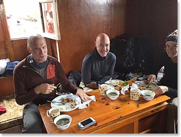 First we were served a wonderful lunch at the monastery.