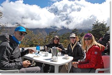 Quick stop for coffee or tea and enjoy the scenery