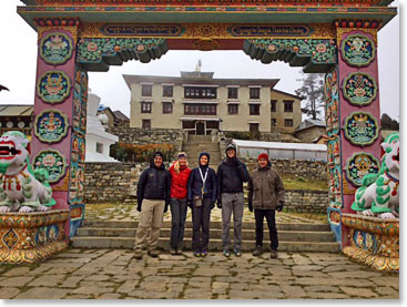 Our team makes it to the world famous Tengboche Monastery, which sits at 12,500 feet.