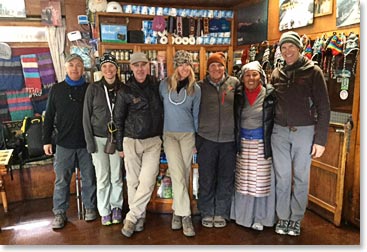 The team with Mingma Yangee in Dingboche