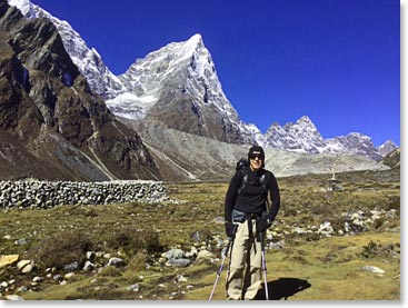 Rob with Cholatse towering in the background