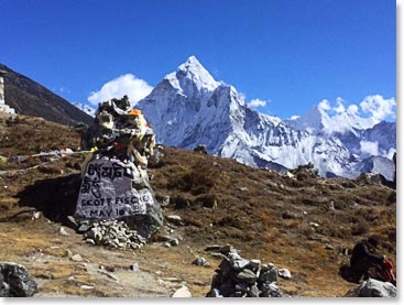 Scott Fischer’s Chorten sitting peacefully in the Sherpa Memorial