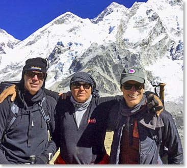 Rob, Wally and Gordon on their way up Kala Patar