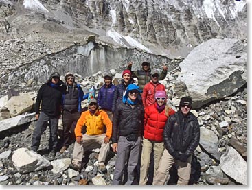 The team together at Everest Base Camp!