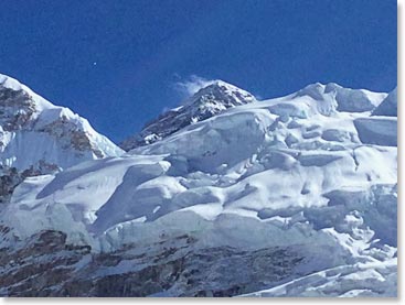 Even at our current high altitude, Mt. Everest loomed far above us.