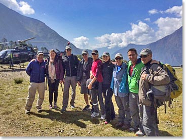 We got the opportunity to say hi and offer best wishes to the Berg Adventures Ama Dablam team, who are just beginning their expedition.