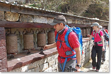 Arriving into Namche, 11,400ft/3,450m