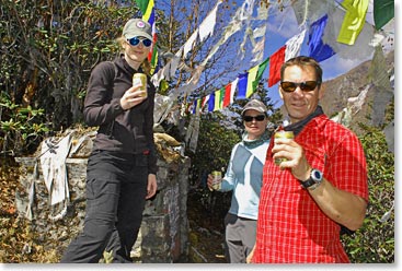 Ama Dablam team celebrate the American Mount Everest Expedition  [AMEE]