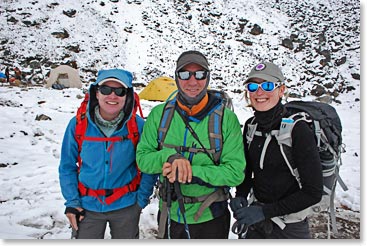 The team of three are doing great and ready for the climb!