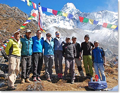Our BAI support team with the climbers