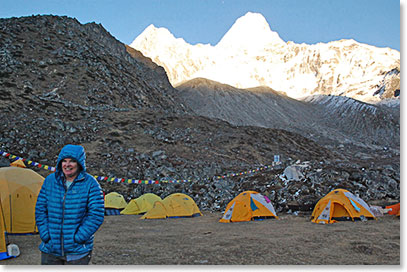 Jen at base camp