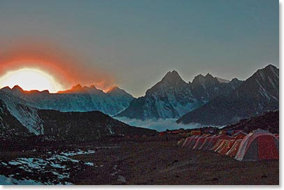 The Himalayan sunsets and sunrises are breathtaking