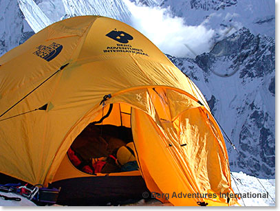 Tent views from Camp III