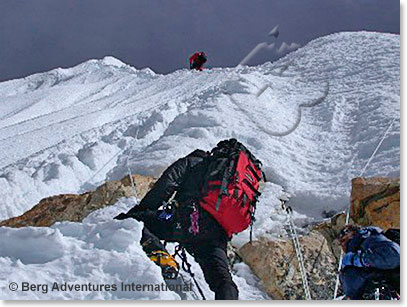 On route to the summit of Ama Dablam