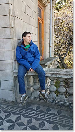 Andrew taking in this historical city