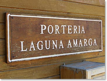 Laguna Amarga Porteria, where we purchased our park permit.