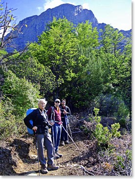 Doug and Andrew hiking the W trail.