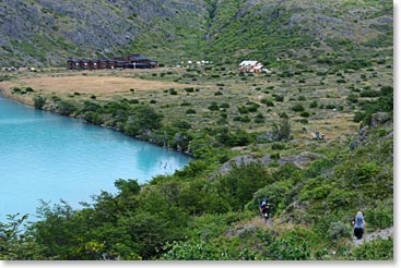 Andrew and Doug spent one night at Refugio Paine Grande