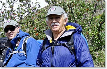 Doug and Andrew on the trail