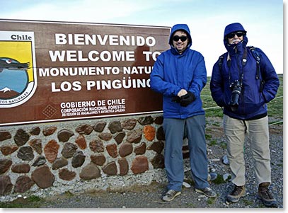 Doug and Andrew arrive to explore, cold windy day indeed