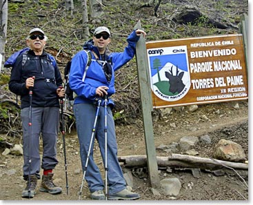 Doug and Andrew at the Torres del Paine Park