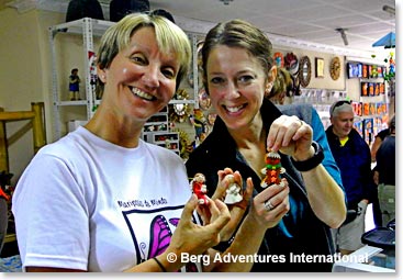 Margaret and Sam at the marzipan factory