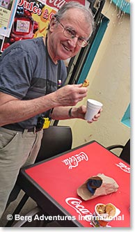 Yum! Howard enjoying the Cayambe dulce de leche