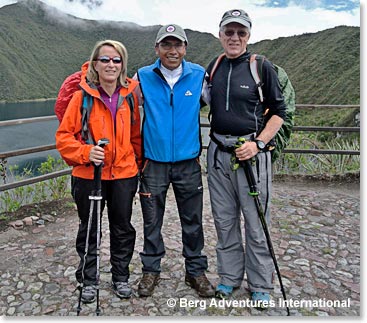 Marie-Jo and Martial reunited with their Aconcagua guide Sergio