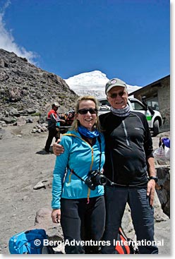 Martial and Marie-Jo’s arrival at Cayambe Hut