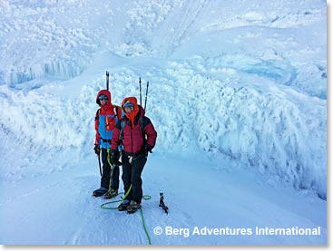 Martial and Marie-Jose climbing high