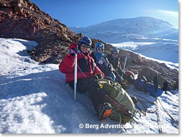 Margret, Sam and Howard on the Glacier 