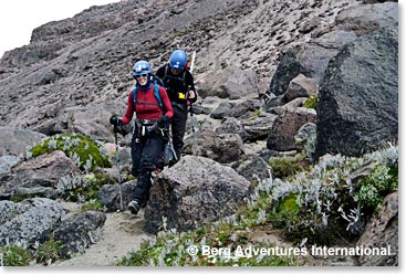 Sam and Joaquin on the way down