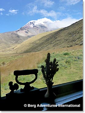 How cool is this view of Chimborazo out of the bedroom window?!
