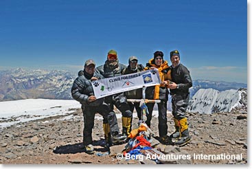 Climb for Paws on the summit of Aconcagua