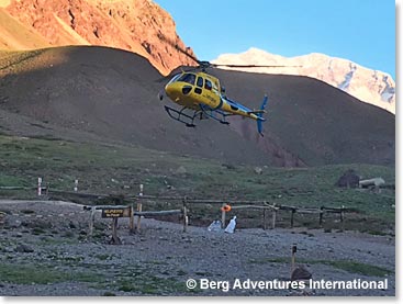 We were on the first helicopter out of Plaza de Mulas on January 20