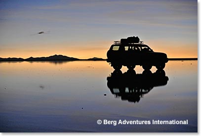 Sunset photos on the Salar