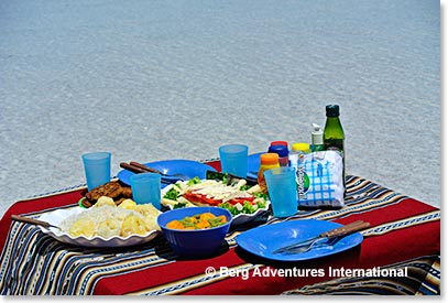 Maria’s picnic lunch on the Salar