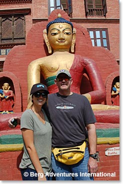 With a Buddha