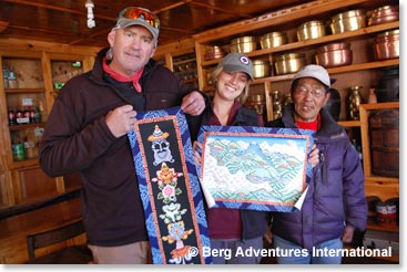 Garv had bought Thankas from Ang Pasang when he was here with Berg Adventures 11 years ago!