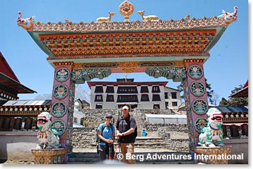 Daughter and father at Tangboche Monastery