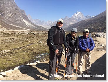 Leaving Pheriche with Min in the early morning. Another beautiful day!