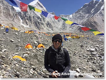 Kylie at Everest Base Camp!