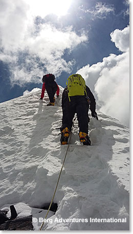 Last steps to the summit