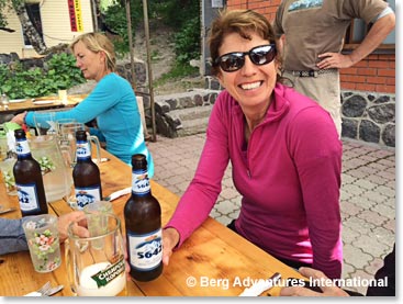 Jean enjoyed a 5642 beer.  This is a local beer named for the elevation of Elbrus in meters.