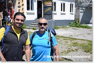 Nick and Bob at base of Cheget ski area