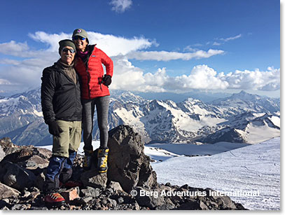 Stephen Rosen and Christina ready for our summit attempt