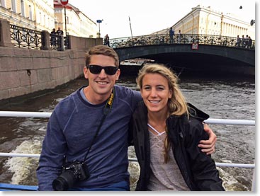Scott and Bailey enjoy our boat tour of waterways of Saint Pete