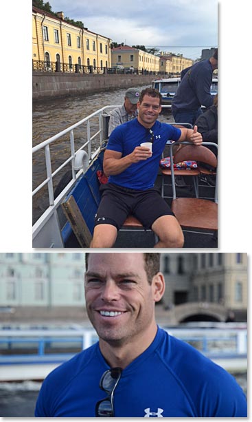 Devin Devarennes on the boat